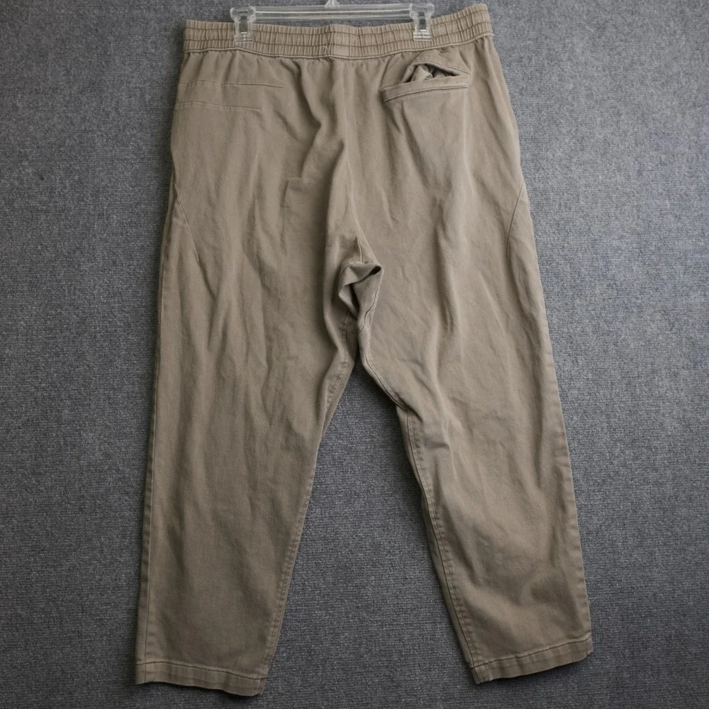 Elwood‎ Jogger Pants Mens L Brown Chino Stretch Drawstring Casual Straight Leg
